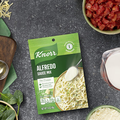 Knorr Alfredo Sauce Mix – No Artificial Flavors Clean Label Sauce for Family Dinner Tables