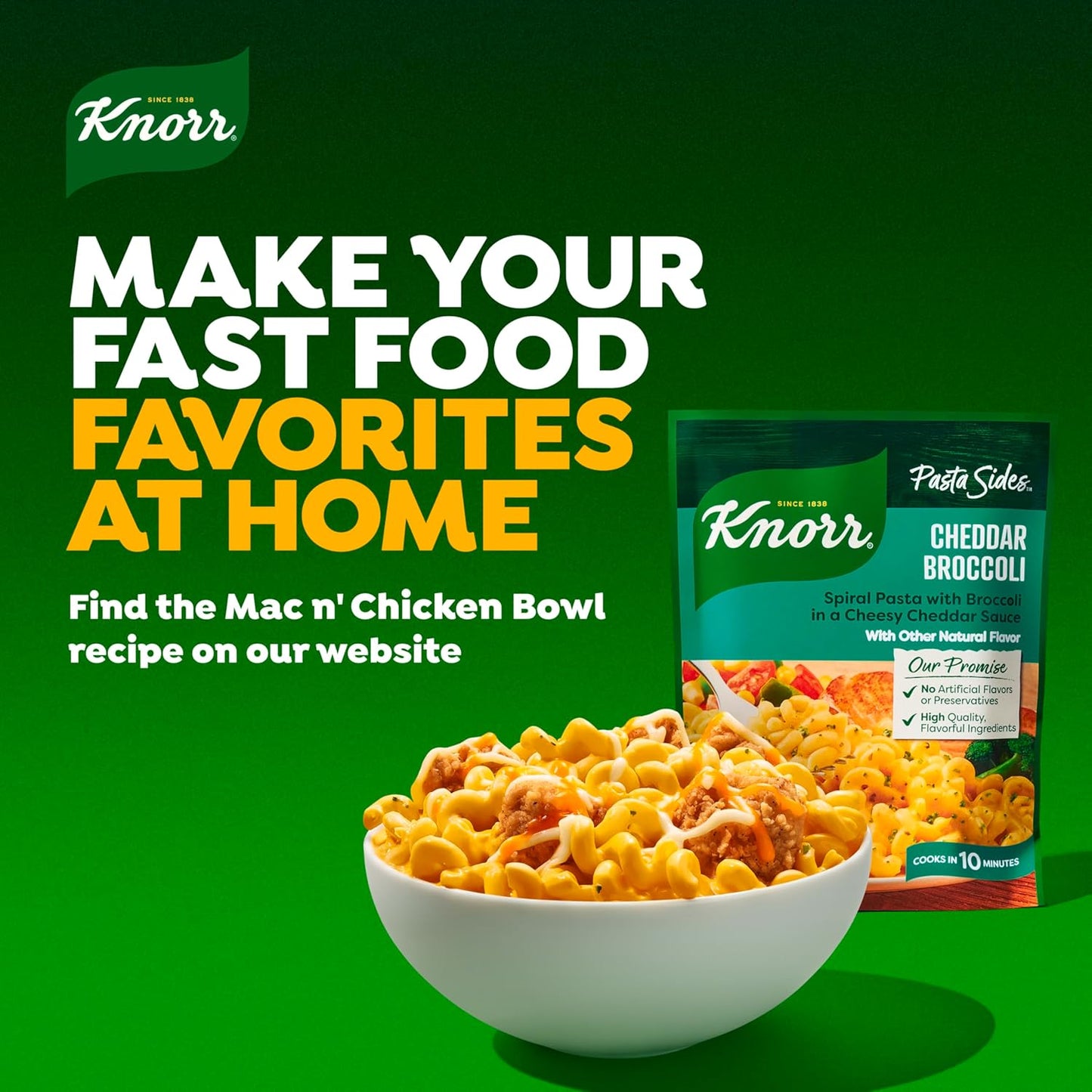 Knorr Pasta Sides Cheddar Broccoli Fusilli – Pantry-Ready Comfort Food for Mindful Meal Prep and Stress-Free Nights