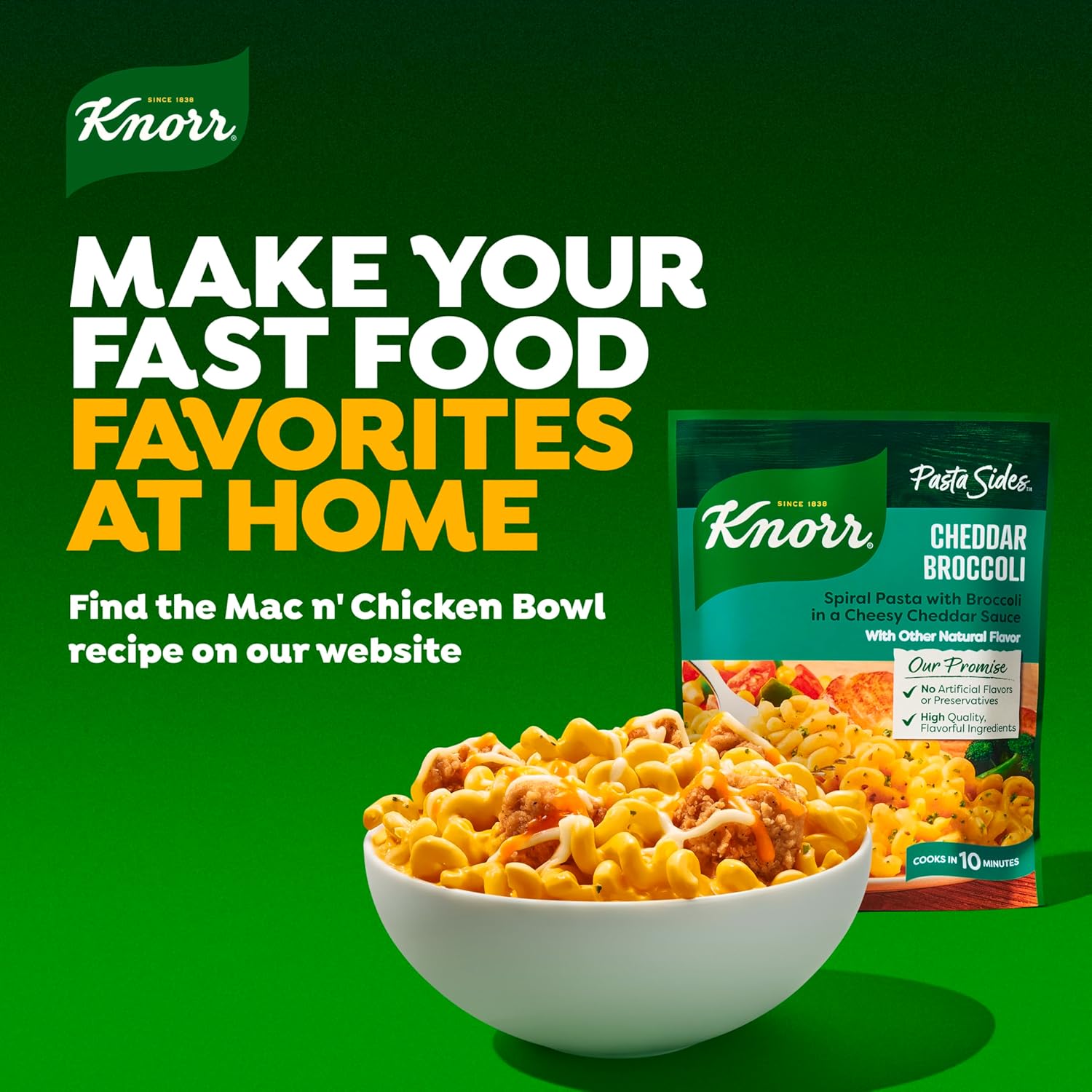 Knorr Pasta Sides Cheddar Broccoli Fusilli – Pantry-Ready Comfort Food for Mindful Meal Prep and Stress-Free Nights