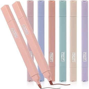 konket Kid-Safe Pastel Highlighters – Washable Quick-Dry Markers for Homework and Reading