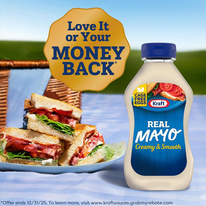 Kraft Real Mayo – Easy Squeeze Mayo for Kids' Lunchboxes, Dippers, and Quick Family Meals