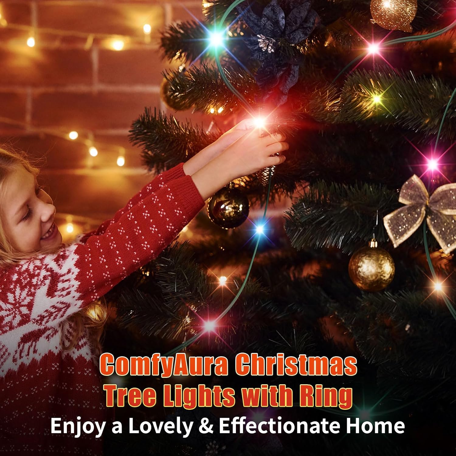 Kringle Bros Modern Christmas Tree Lighting – Neutral Warm White Halo for Uncluttered Minimalist Homes
