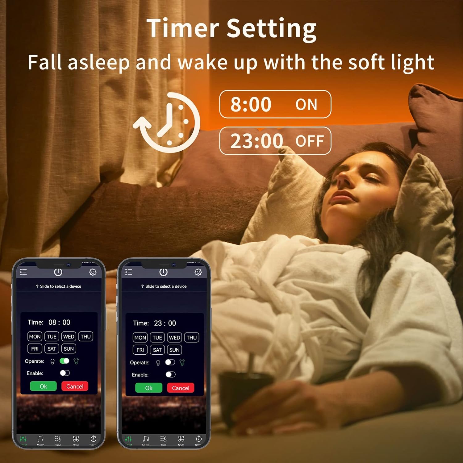 KSIPZE LED Strip Lights for Teen Bedroom, 100ft Color Changing Lights with Remote and Timer for Safe Renter Friendly Setup