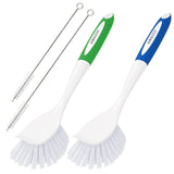 Amazer Kitchen Scrub Brush 4 Pack – Streamlined Dishwashing Tool for High-Volume Home Cooking