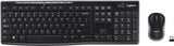 Logitech MK270 Wireless Keyboard and Mouse, Black Finish Matching Sleek Living Room Workspace