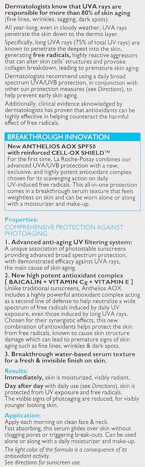 La Roche-Posay Anthelios AOX Facial Serum with SPF 50 – Calm, Protected Skin Ritual