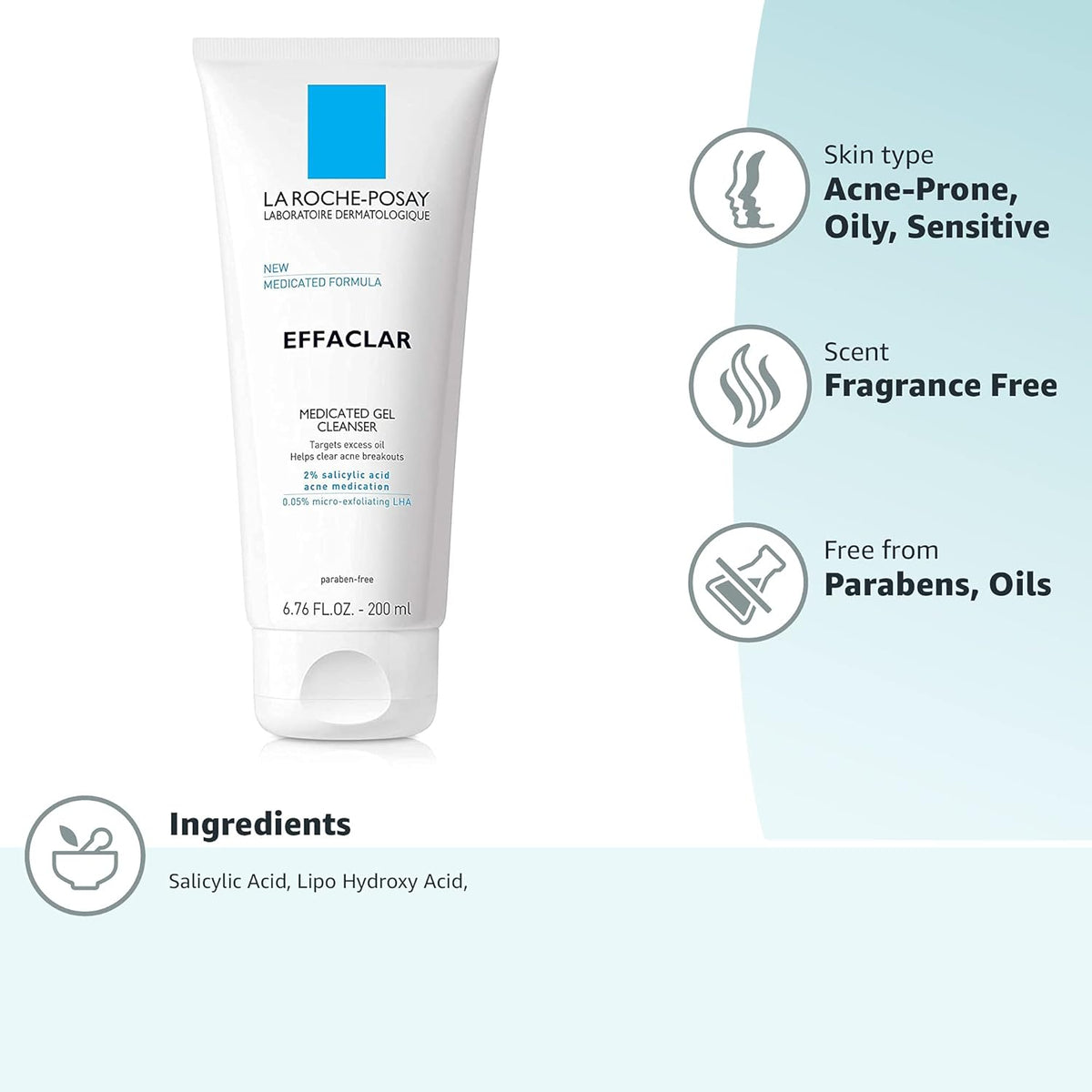 La Roche-Posay Effaclar Foaming Cleanser – Therapeutic Evening Wind-Down Acne Treatment
