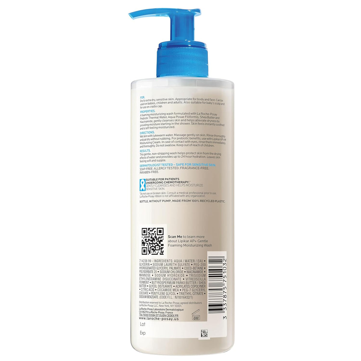 La Roche-Posay Lipikar AP+ Hydrating Body Cleanser – Dermatologist-Tested for Mindful Bath Time