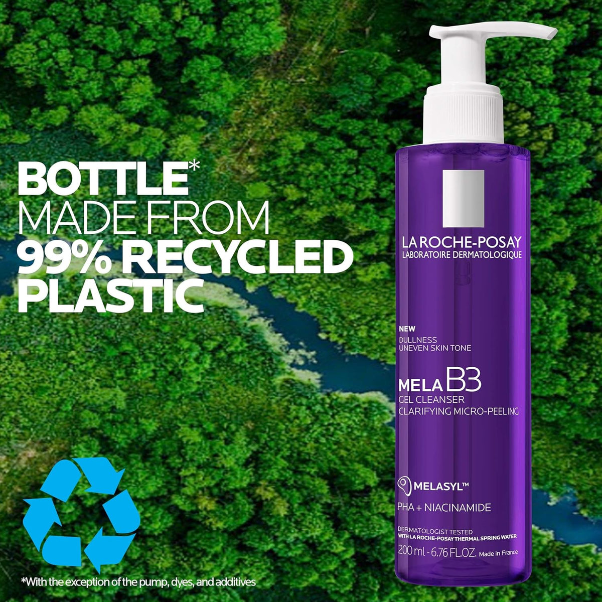 La Roche-Posay Mela B3 Face Wash for Evening Wind Down Routines, Calming Gel to Brighten Uneven Skin