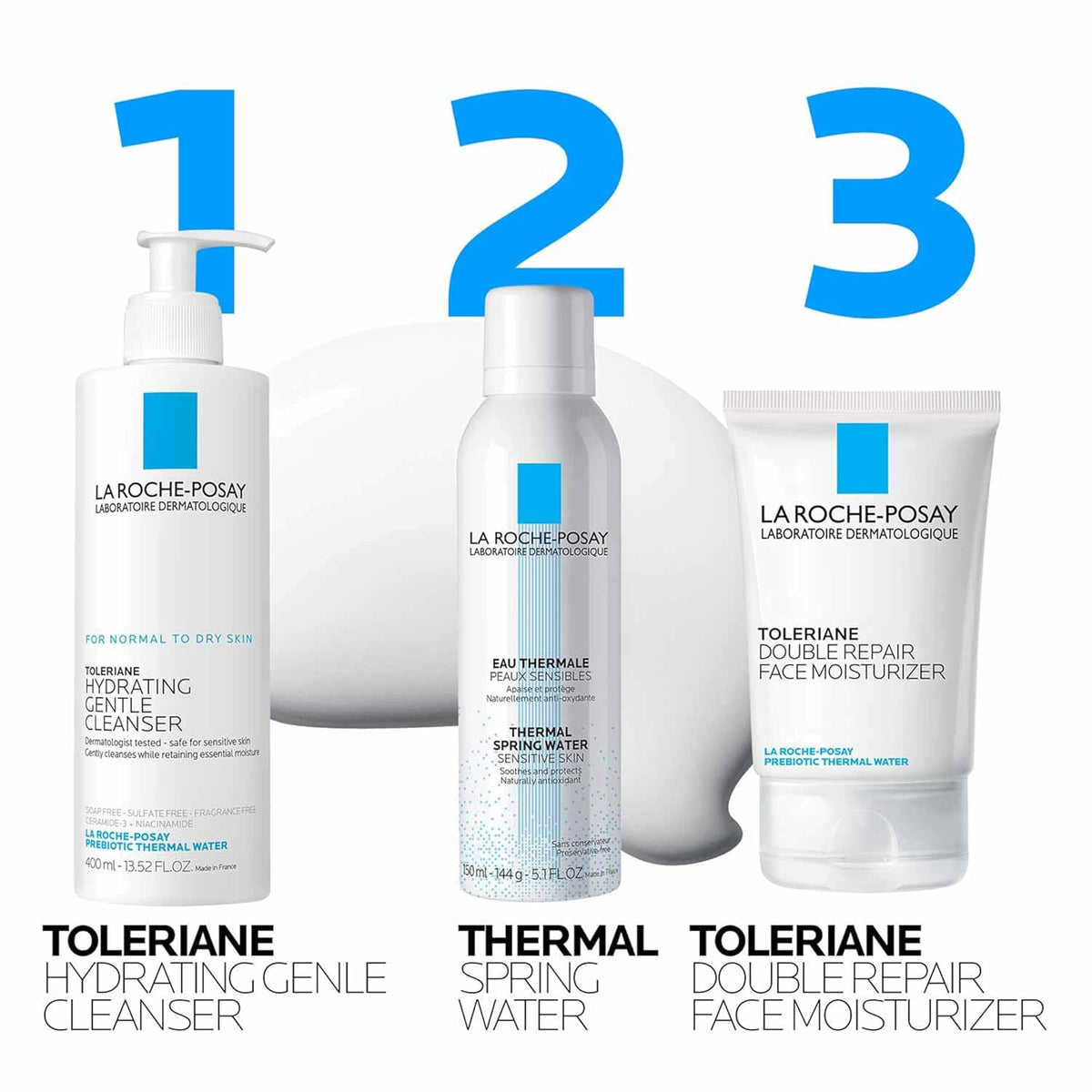 La Roche-Posay Toleriane Hydrating Facial Wash – Clean, Gentle Formula for Reactive Skin Types