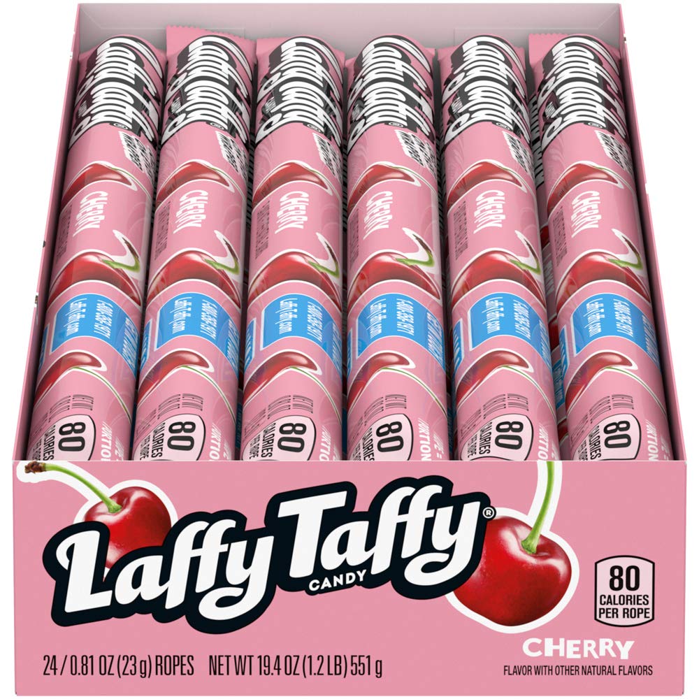 Laffy Taffy Rope, Cherry, 0.81 oz., Pack of 24
