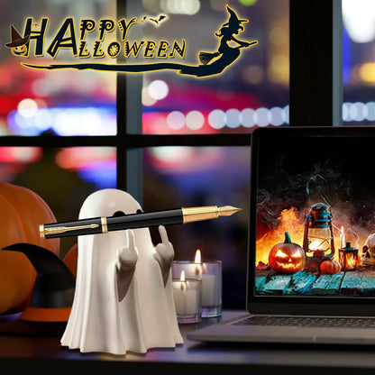 Lakeshore Studio Luxury Ghost Sculpture – Glossy Art Deco Figurine for Sophisticated Mantel and Console Display