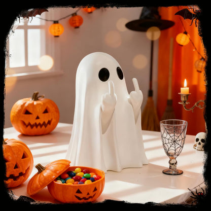 Lakeshore Studio Luxury Ghost Sculpture – Glossy Art Deco Figurine for Sophisticated Mantel and Console Display