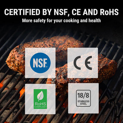 TempPro TempSwift Waterproof Food Thermometer for Smoke-Free, Hands-Off Temperature Checks