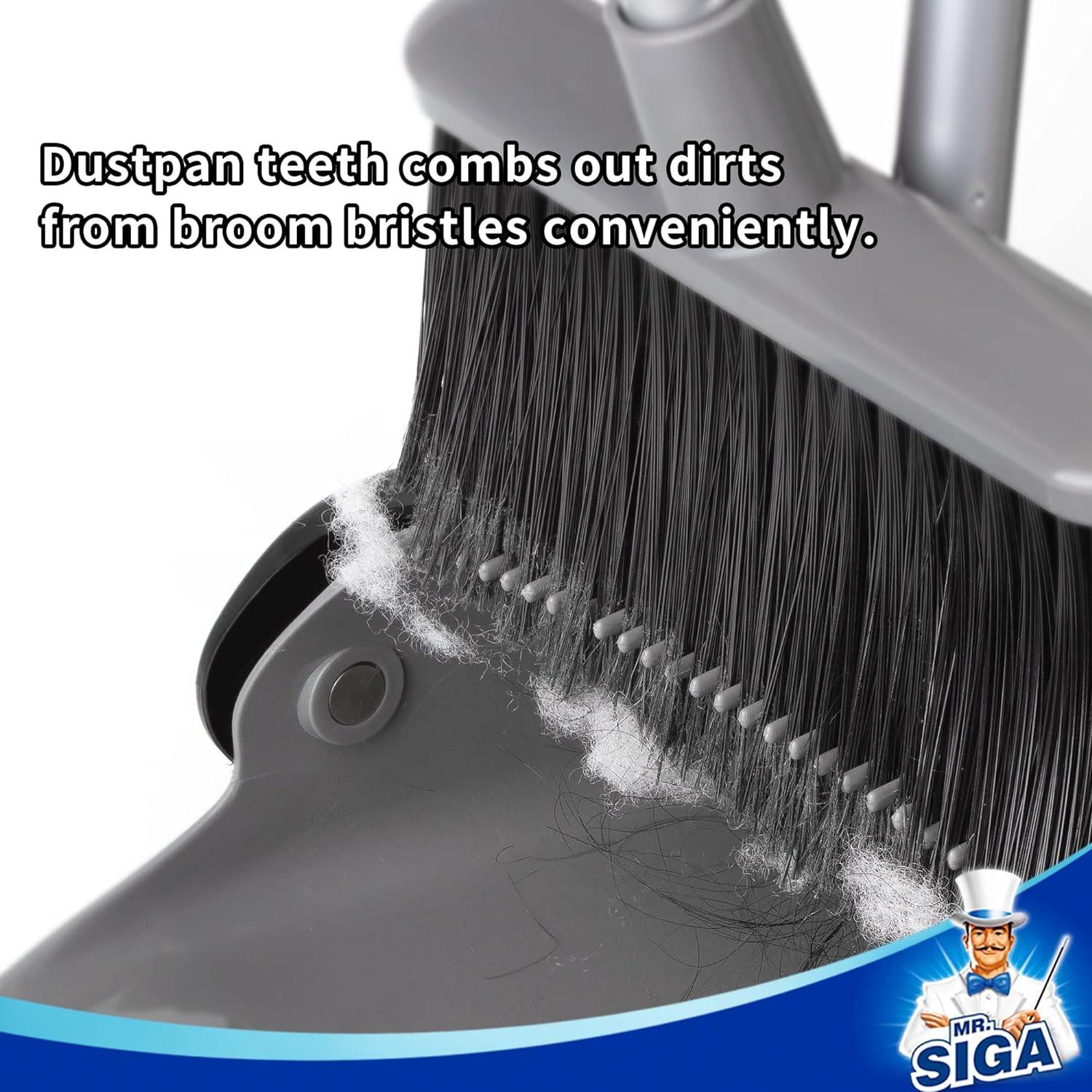 large-capacity dustpan that locks in the open position