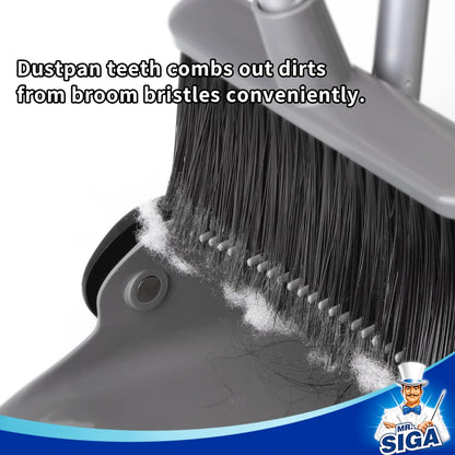 large-capacity dustpan that locks in the open position