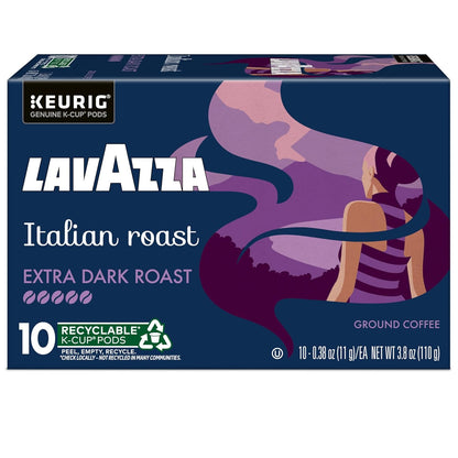 Lavazza Dark Roast Single Serve Coffee Pods – Intense Afternoon Pick-Me-Up for Office Break Room, 60ct