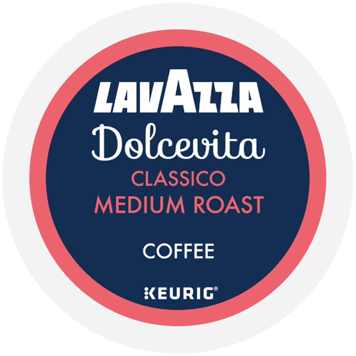 Lavazza Dolcevita Classico Keurig Pods – Quick Brew Coffee for Study and Workday Productivity, Medium Roast 40-Count