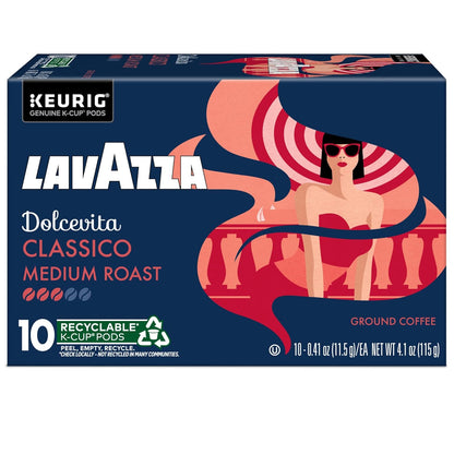 Lavazza Dolcevita Classico Medium Roast Box – Valentine's Day Gift for Espresso-Obsessed Partners