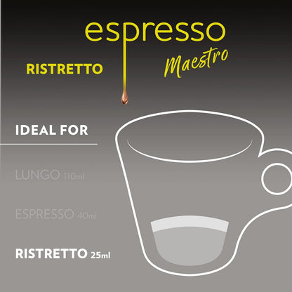 Lavazza Espresso Maestro Ristretto Capsules – Clean Single-Origin Style Pods for Clutter-Free Counters, Nespresso Original Compatible