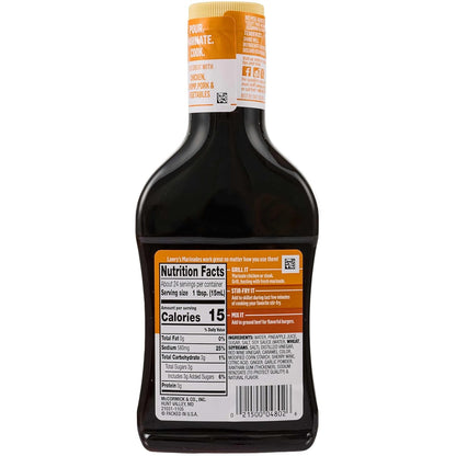 Lawry's Teriyaki With Pineapple Juice Marinade – Portable Pour Bottle for Tailgates and Outdoor Dinners, 12 fl oz