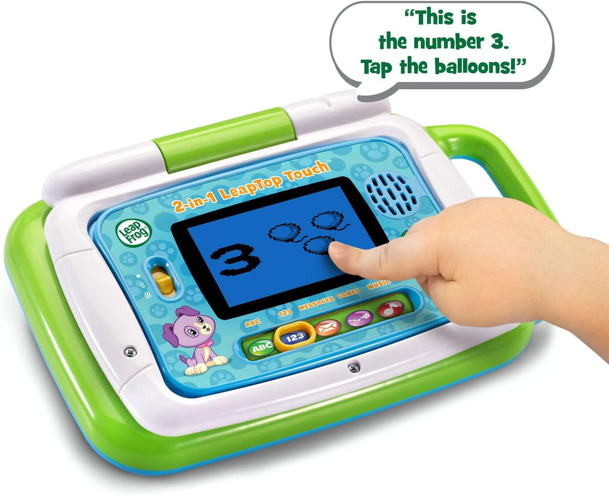 LeapFrog 2-in-1 LeapTop Touch – Uncluttered Educational Toy for Minimalist Homes, Single Device for Letters Numbers and Music
