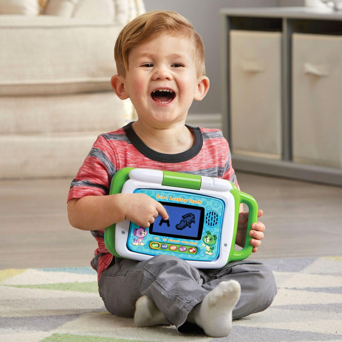 LeapFrog 2-in-1 LeapTop Touch – Uncluttered Educational Toy for Minimalist Homes, Single Device for Letters Numbers and Music