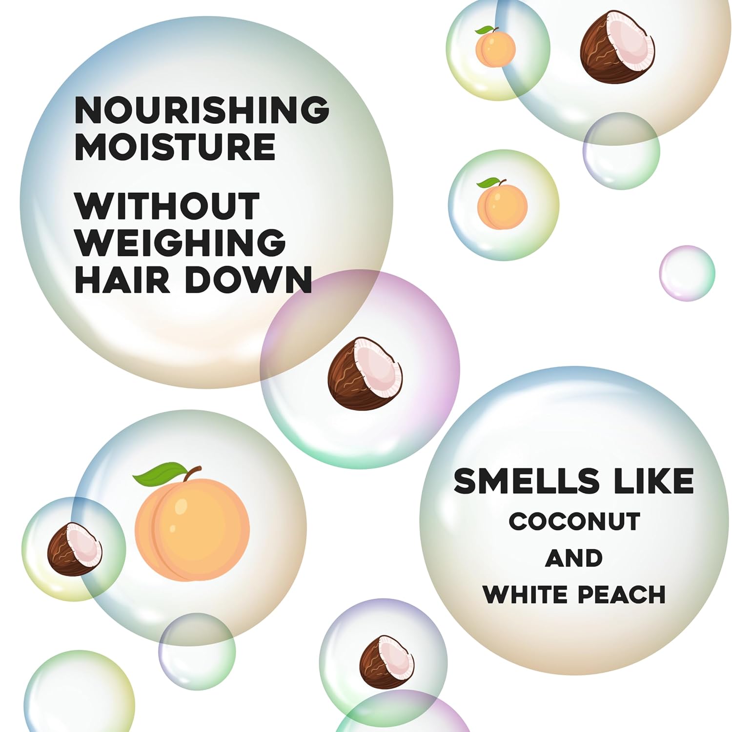 leave-in anti-breakage formula with coconut oil for lustrous shine and softness