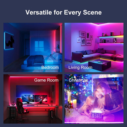 LEBOSP Color Changing LED Lights – Living Room & Gaming Setup Accent Lighting, App & Remote