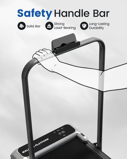 led display tracking duration, distance, speed, and calories with 0.6-3.8 mph adjustable range