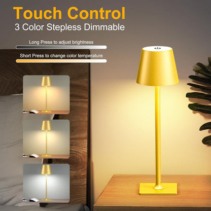 led light source with e27 bulb base, touch-only control, and cordless form factor