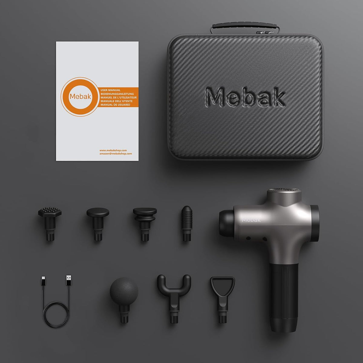 Mebak 3 Percussion Massager for Desk Worker Breaks, Focused Neck, Shoulder and Back Recovery