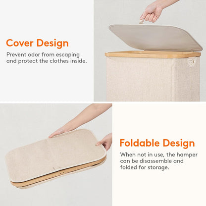 Lifewit Foldable Clothes Hamper – Cozy Living Room Laundry Basket That Blends with Warm Home Aesthetic
