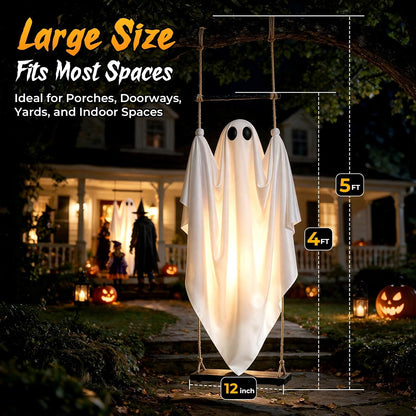DUSFAN Ghost Light 2 Pack – Delightful Seasonal Gift for Birthdays, Halloween Parties & Porch-Ready Presentation