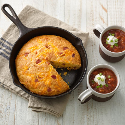 light, fluffy cornbread texture with classic sweet-savory taste