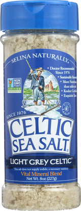 Light Grey Celtic Sea Salt Compact Shaker – On-the-Go Seasoning for Lunch Bags and Office Meals