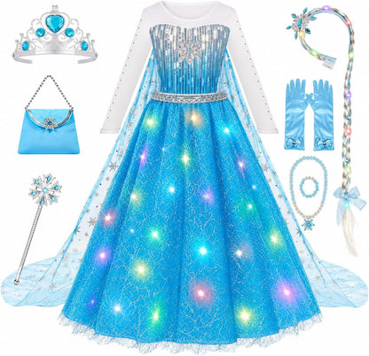 light-up hair extension for illuminated play effect