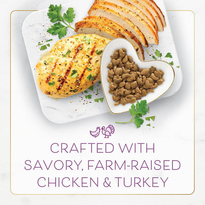 lightly cooked, crisp kibble morsels with a crunchy texture
