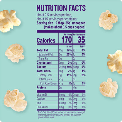 lightly sweet kettle corn flavor profile