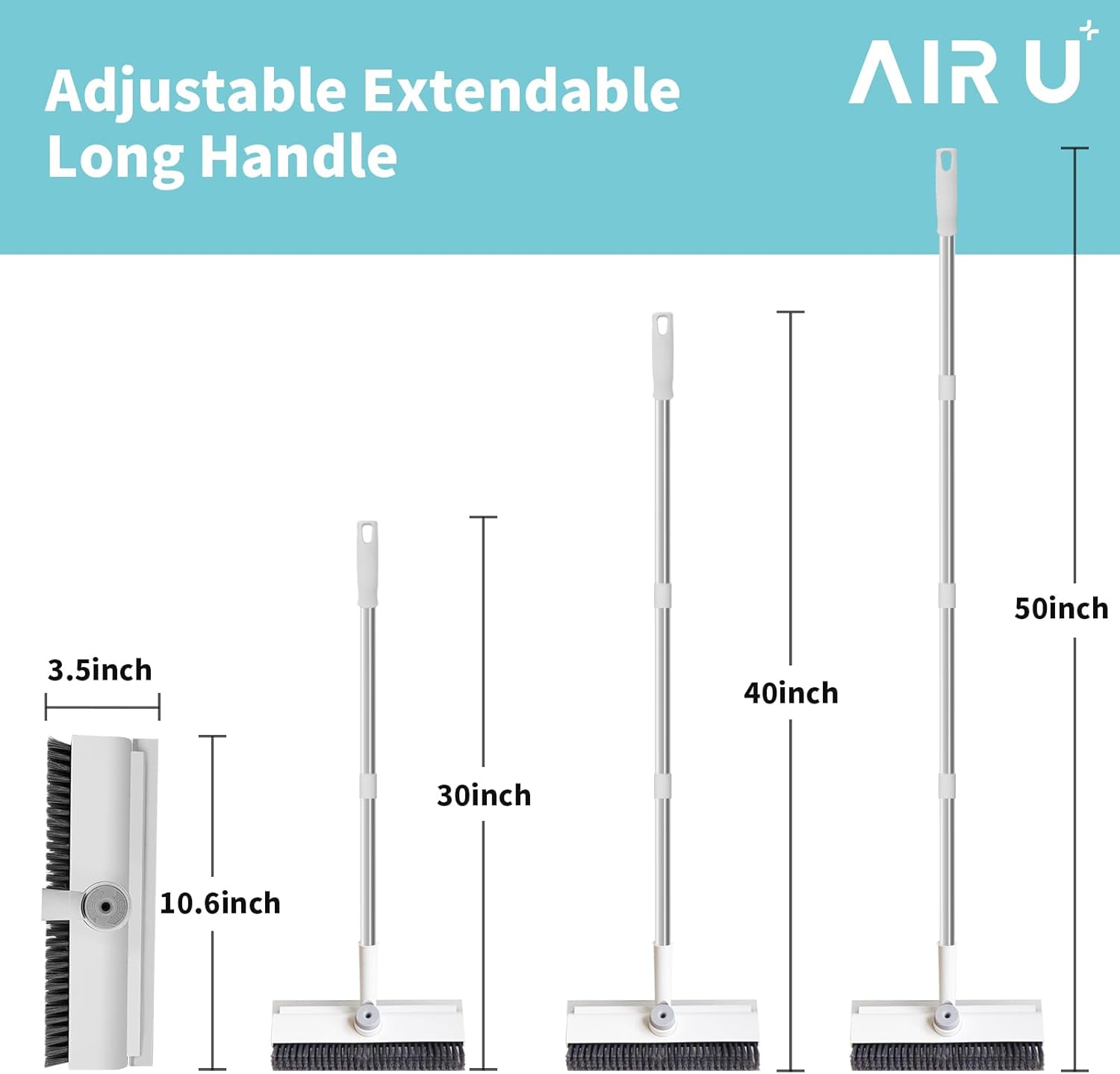 lightweight 1.71 lb design suitable for overhead wall scrubbing