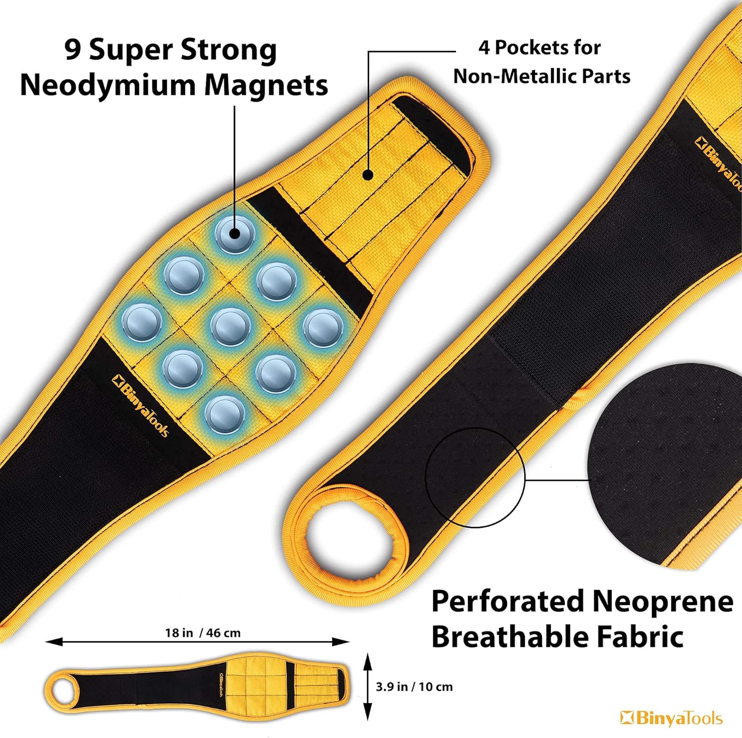 lightweight 65-gram construction with 3.9" x 18" adjustable dimensions