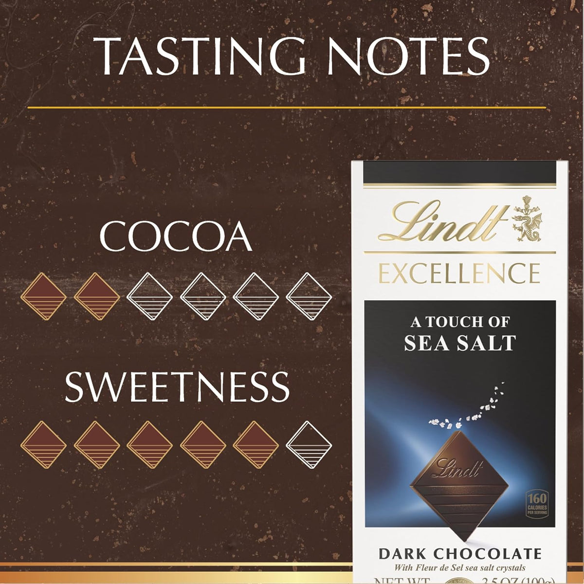 Lindt Excellence Sea Salt Dark Chocolate Bars – Sophisticated After-Dinner Indulgence for Entertaining Guests
