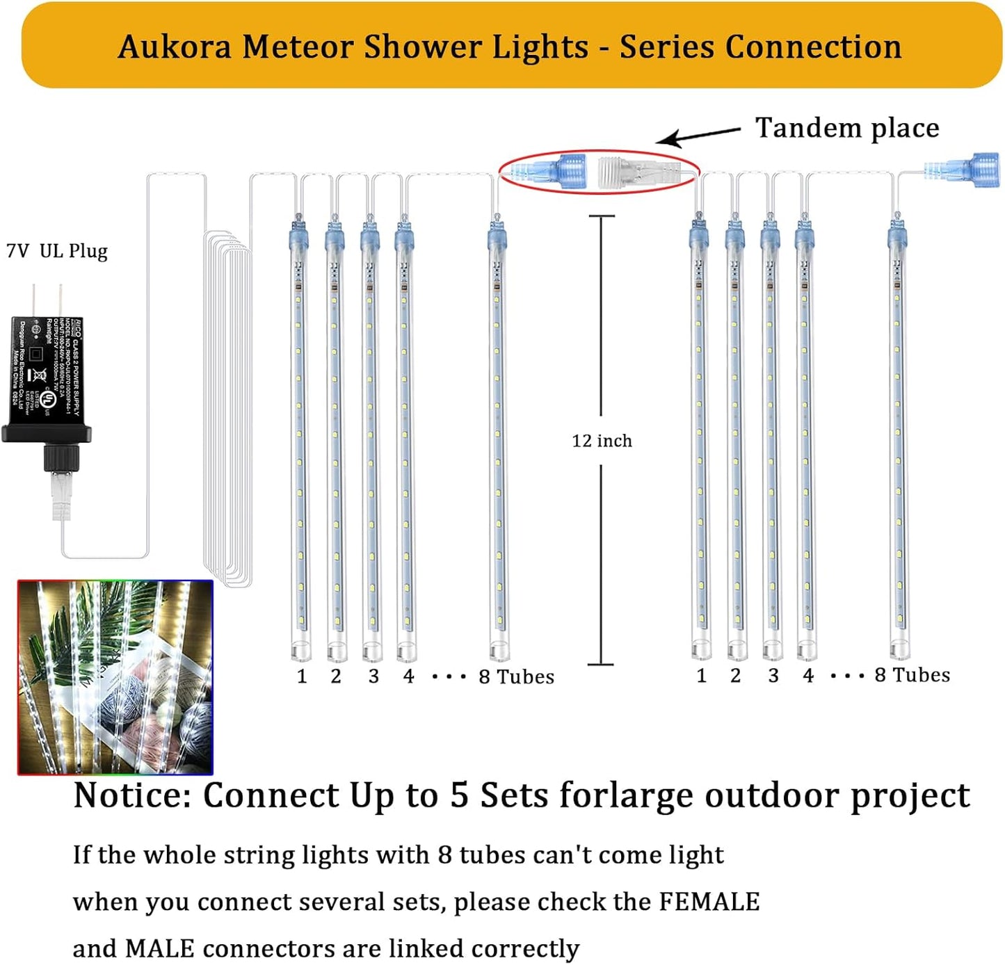 linkable design supporting up to 5 connected sets end-to-end