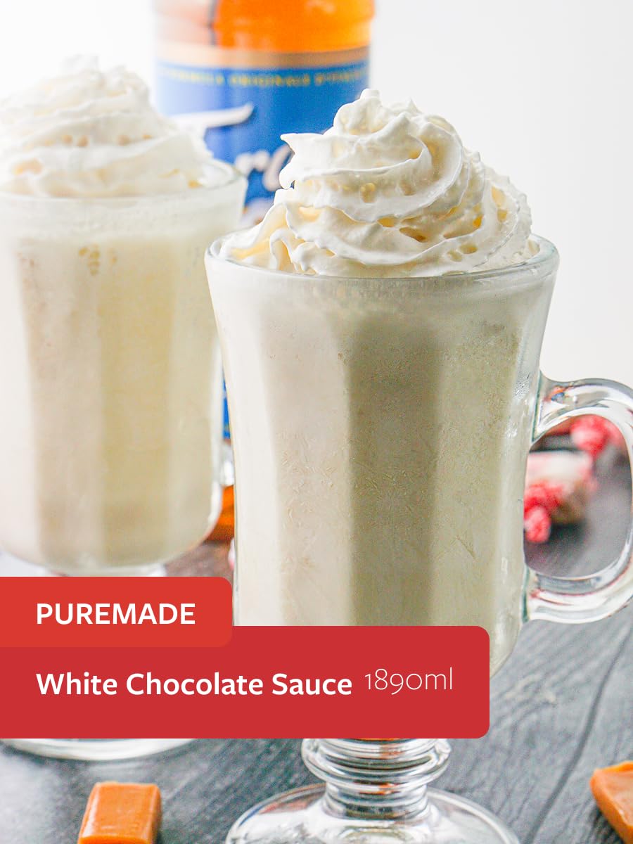 liquid sauce format that pumps or pours easily into hot and cold drinks