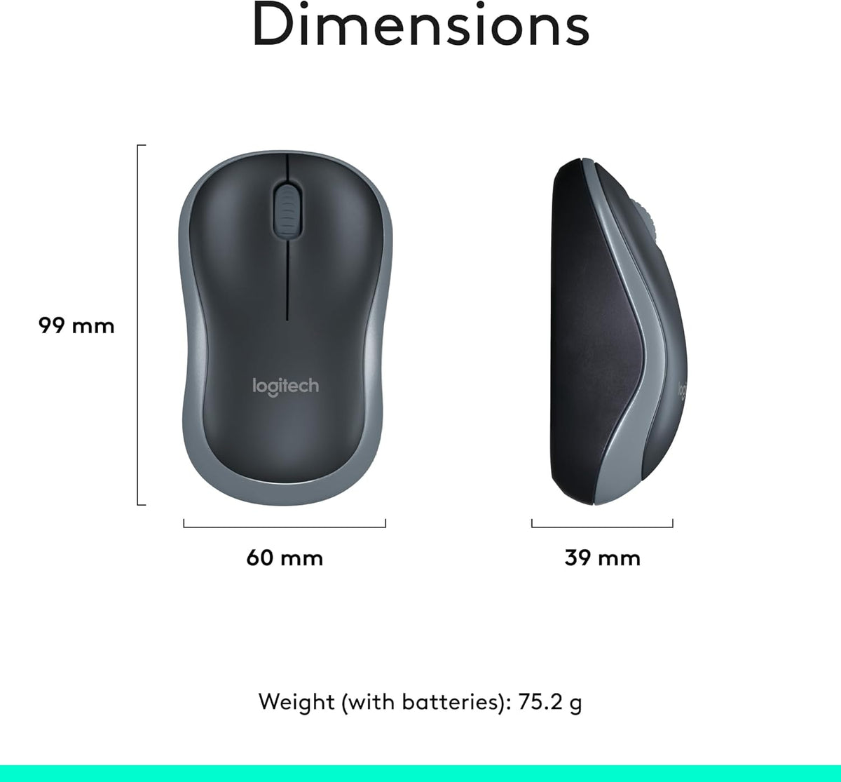 Logitech MK270 Wireless Keyboard and Mouse, Black Finish Matching Sleek Living Room Workspace