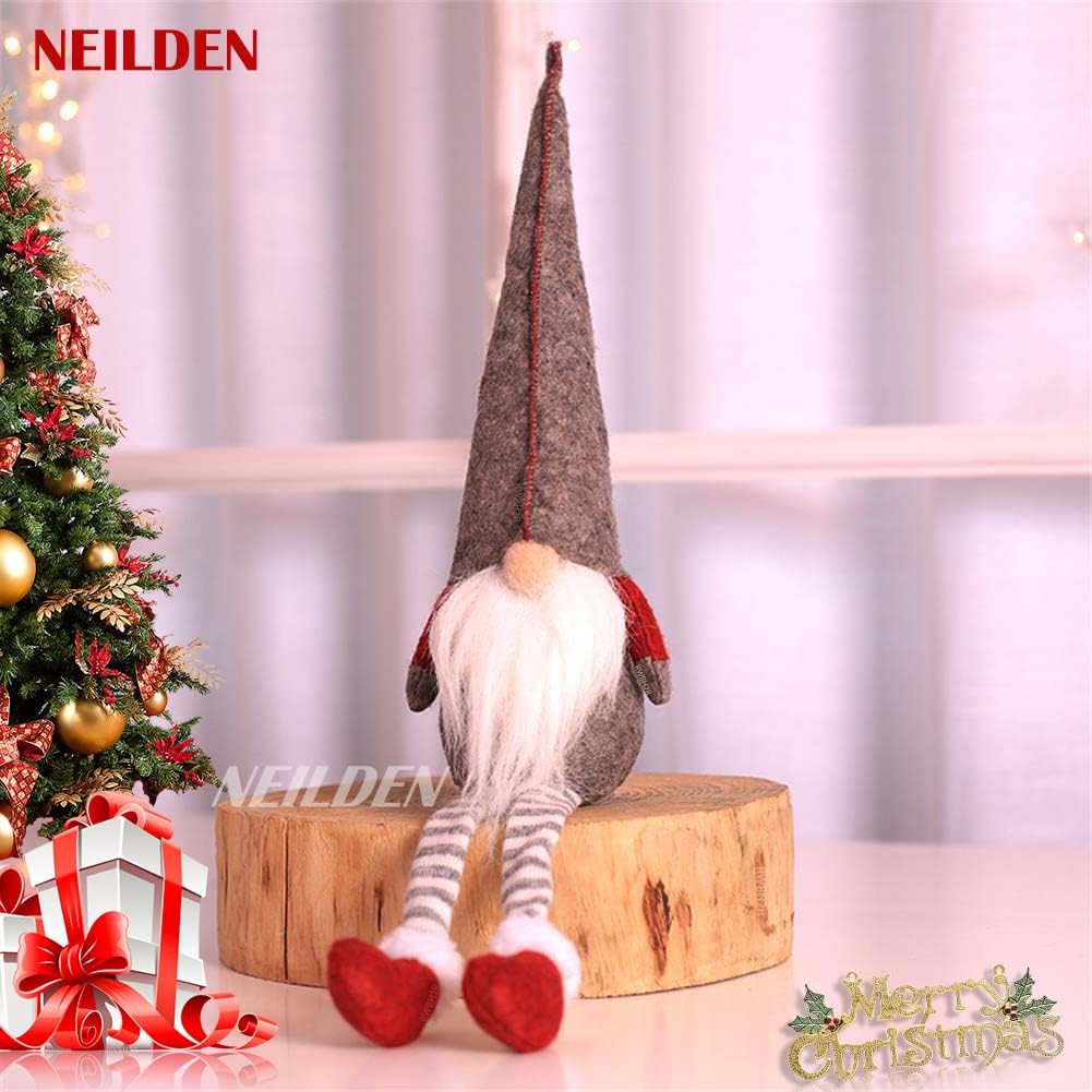 BWFY Red Green and Gray Gnome Ornaments as a Playful Christmas Present for Kids, Friends, and Family