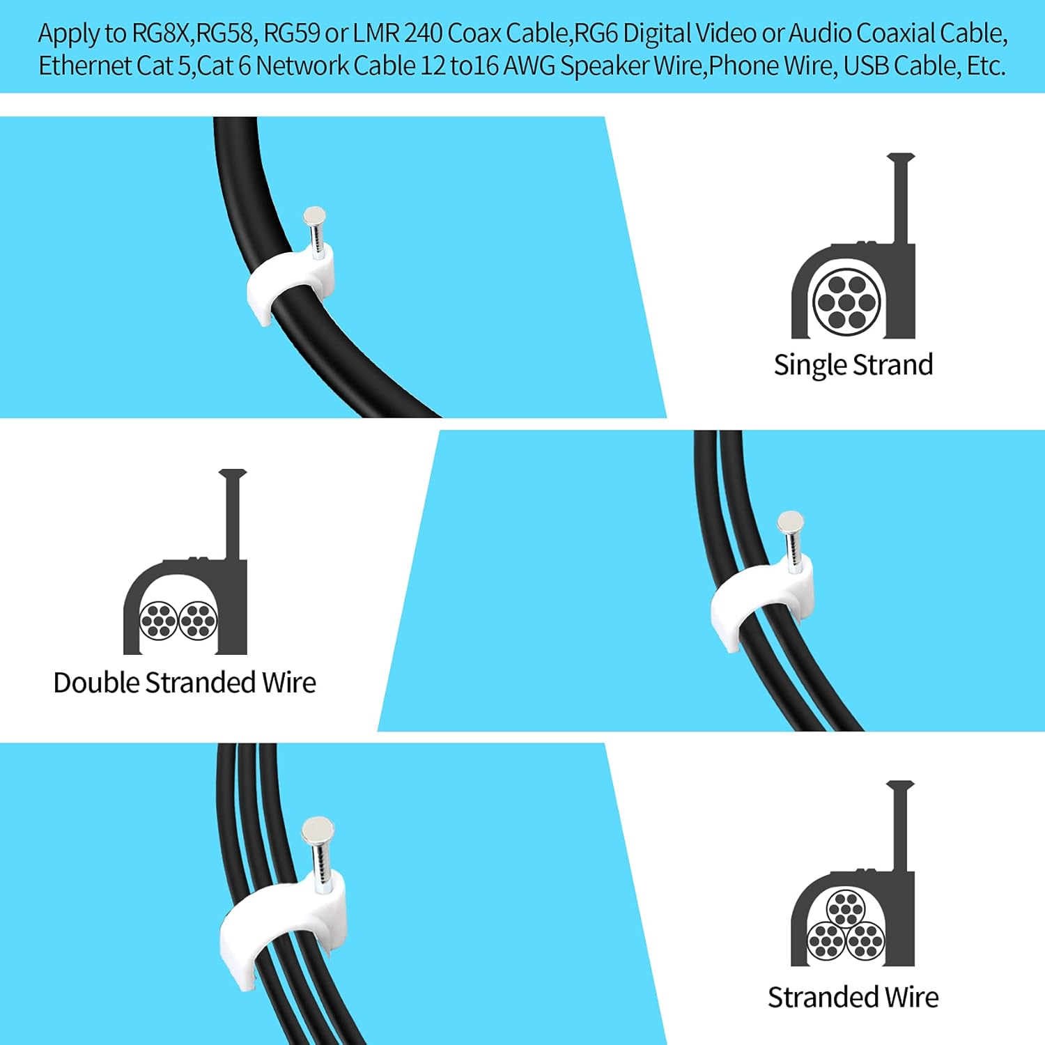 long nail design for secure hold in cement, wood, plaster, and brick walls