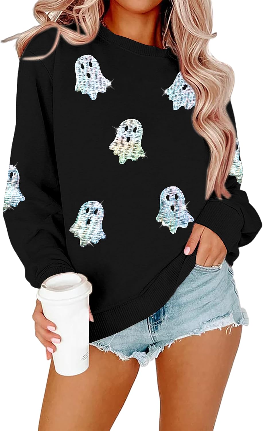 long-sleeve pullover sweatshirt construction for warmth in fall weather