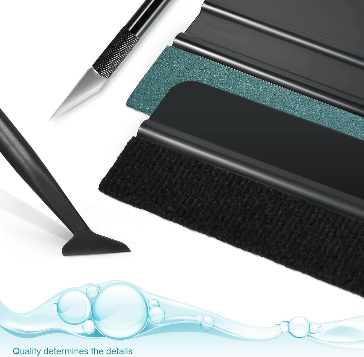 long stick micro squeegee designed for tucking vinyl into narrow gasket gaps