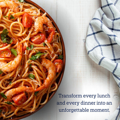 long, thin strand design with sauce-gripping surface texture